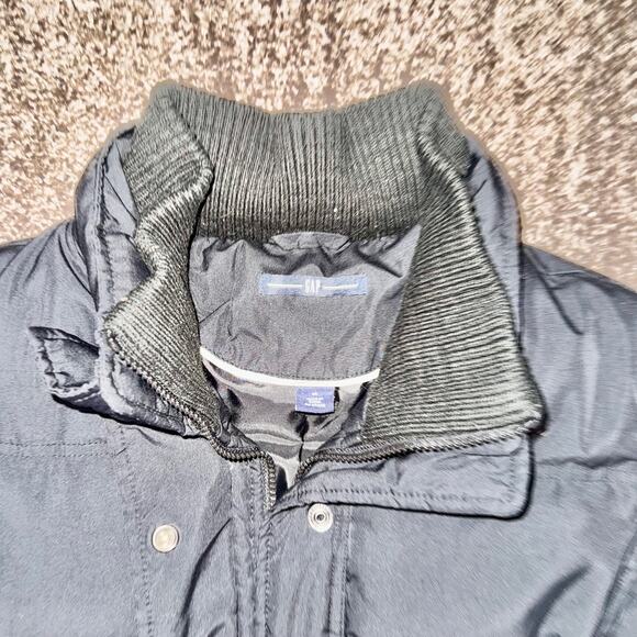 GAP Women's 3-1 Utility Down Puffer Full Zip Winter Coat Jacket Black Medium - Picture 11 of 13